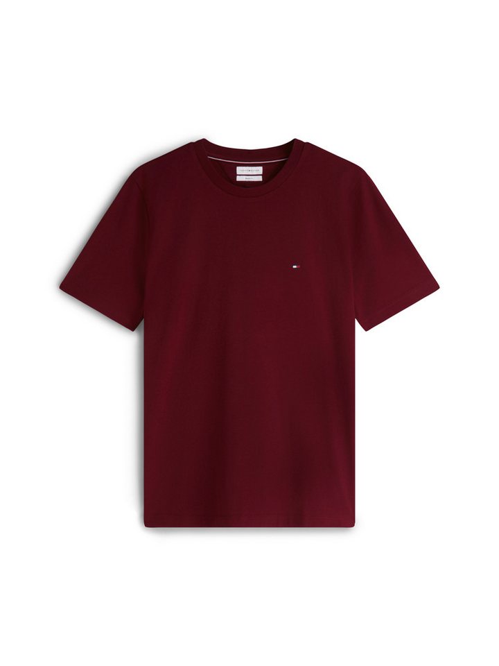 Tommy Hilfiger T-Shirt ESSENTIAL REGULAR FIT SOLID mit Stickerei unifarben, casual, Baumwolle, Rundhals – Bild 5 von 5