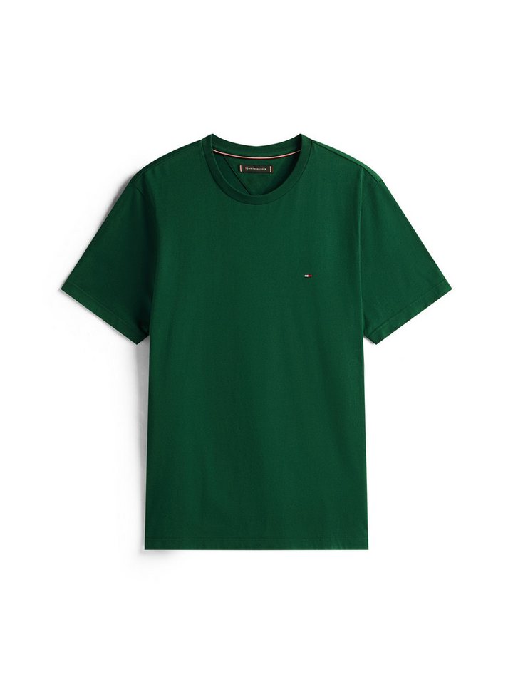 Tommy Hilfiger T-Shirt ESSENTIAL REGULAR FIT SOLID mit Stickerei unifarben, casual, Baumwolle, Rundhals – Bild 4 von 5