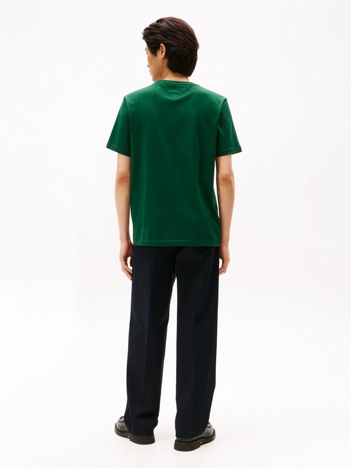 Tommy Hilfiger T-Shirt ESSENTIAL REGULAR FIT SOLID mit Stickerei unifarben, casual, Baumwolle, Rundhals – Bild 5 von 5