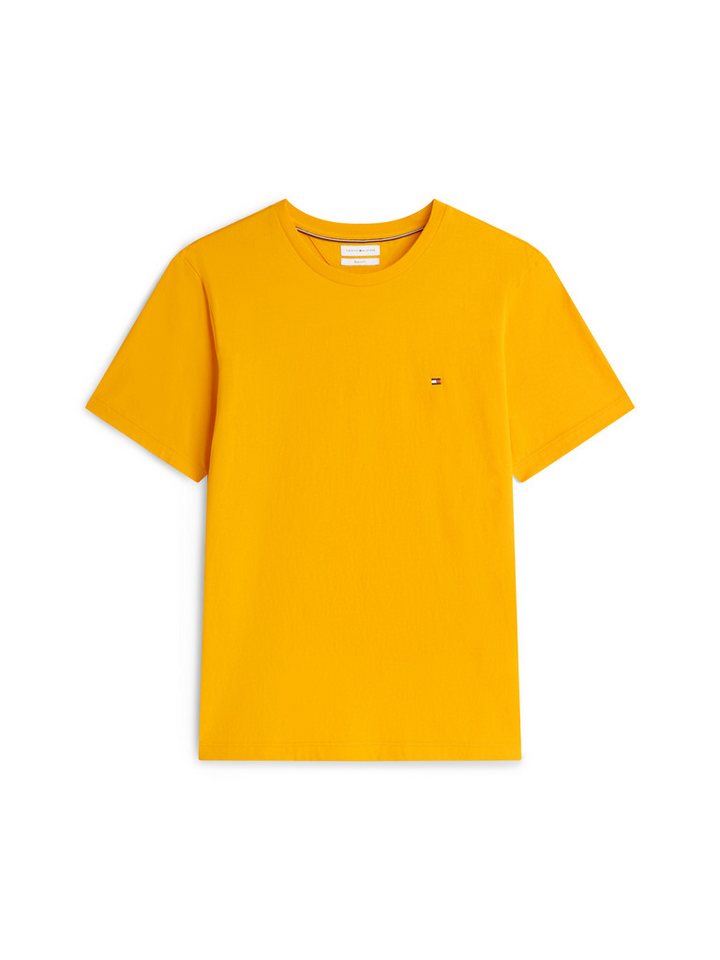 Tommy Hilfiger T-Shirt ESSENTIAL REGULAR FIT SOLID mit Stickerei unifarben, casual, Baumwolle, Rundhals – Bild 5 von 5