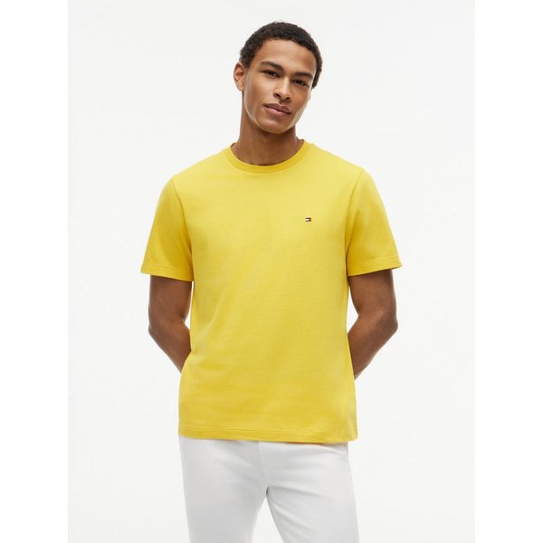 Tommy Hilfiger T-Shirt ESSENTIAL REGULAR FIT SOLID mit Stickerei unifarben, casual, Baumwolle, Rundhals