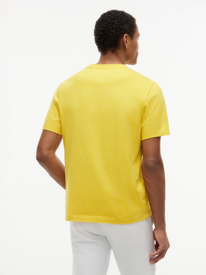 Tommy Hilfiger T-Shirt ESSENTIAL REGULAR FIT SOLID mit Stickerei unifarben, casual, Baumwolle, Rundhals – Bild 3 von 5