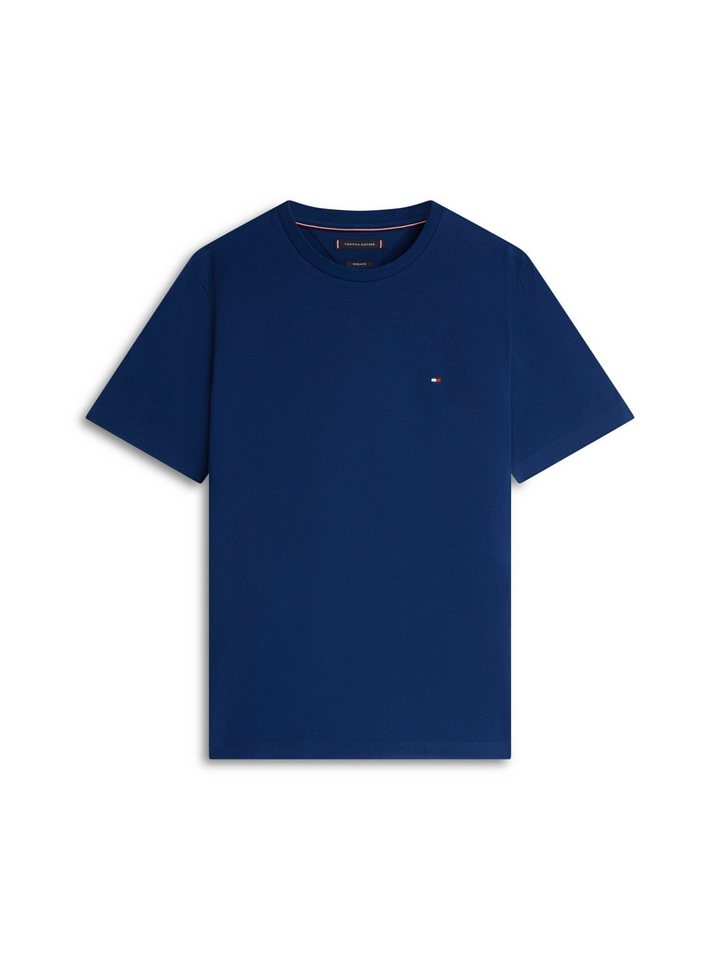 Tommy Hilfiger T-Shirt ESSENTIAL REGULAR FIT SOLID mit Stickerei unifarben, casual, Baumwolle, Rundhals – Bild 4 von 5