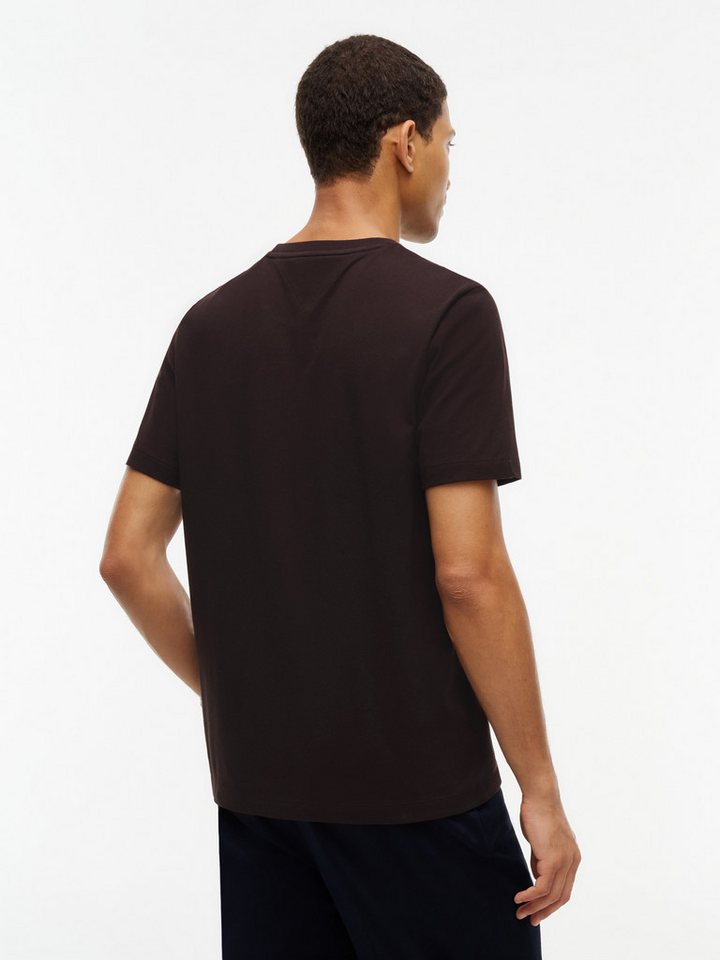 Tommy Hilfiger T-Shirt ESSENTIAL REGULAR FIT SOLID mit Stickerei unifarben, casual, Baumwolle, Rundhals – Bild 3 von 5