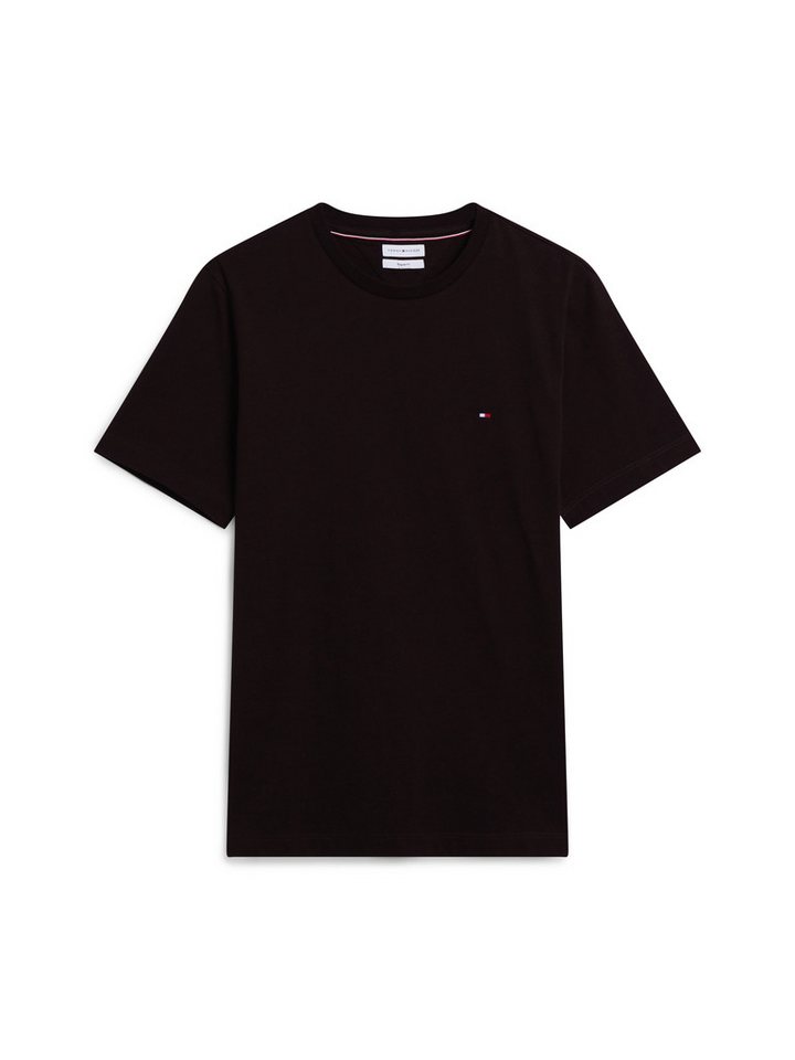 Tommy Hilfiger T-Shirt ESSENTIAL REGULAR FIT SOLID mit Stickerei unifarben, casual, Baumwolle, Rundhals – Bild 5 von 5