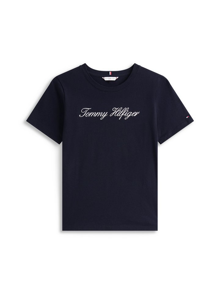Tommy Hilfiger T-Shirt NOS SCRIPT REGULAR C-NK SHORT SLEEVE mit Rundhals und kontrastfarbener Stickerei, Regular Fit – Bild 5 von 5