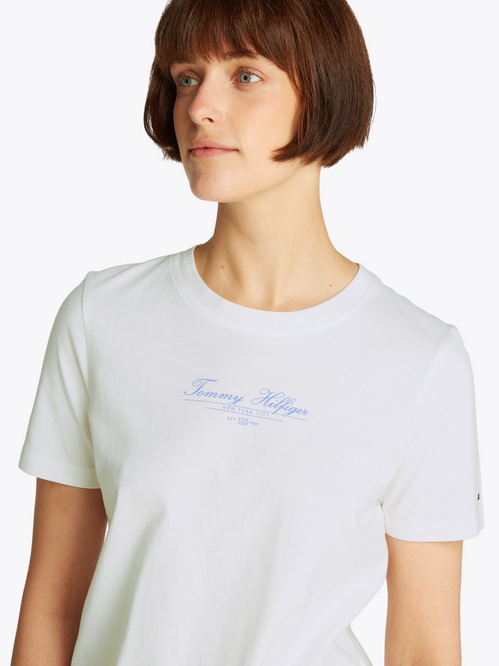 Tommy Hilfiger T-Shirt REG SCRIPT C-NK TEE SS mit Logo-Schriftzug – Bild 2 von 5