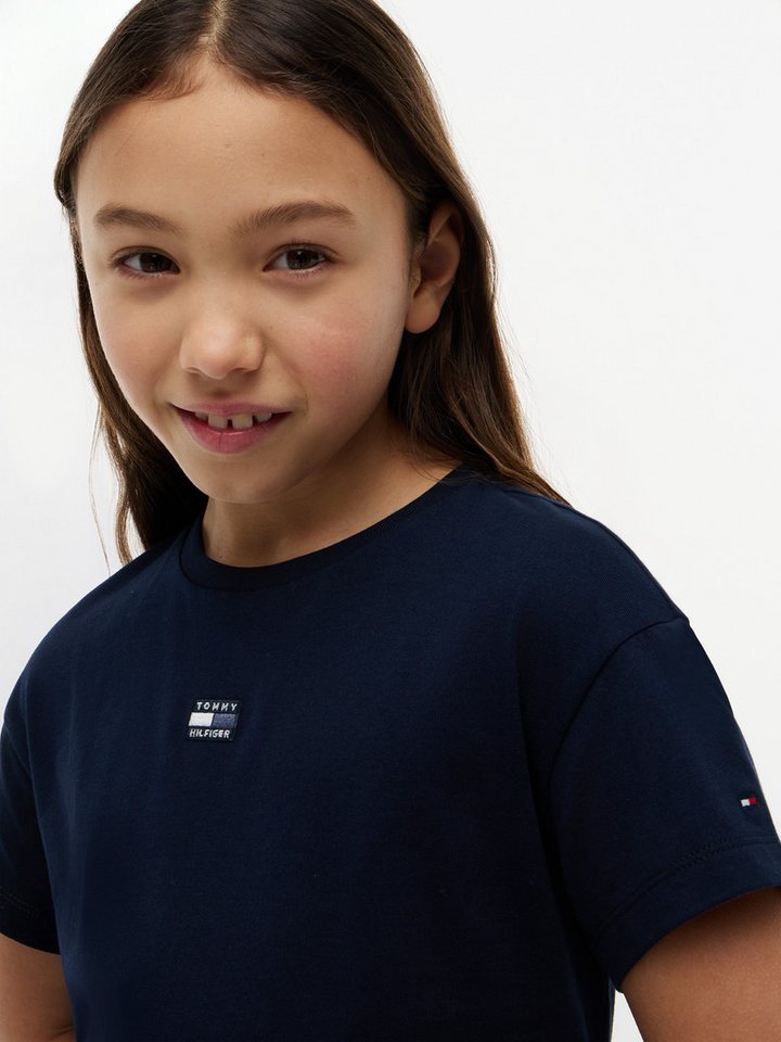 Tommy Hilfiger T-Shirt Regular Fit, Rundhalsausschnitt, reine Baumwolle, Kinder bis 16 Jahre – Bild 3 von 5