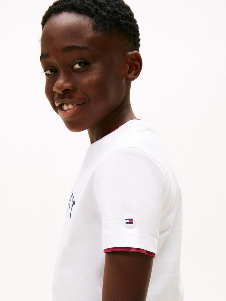 Tommy Hilfiger T-Shirt Regular fit, für Kinder bis 16 Jahre, Druck – Bild 2 von 5