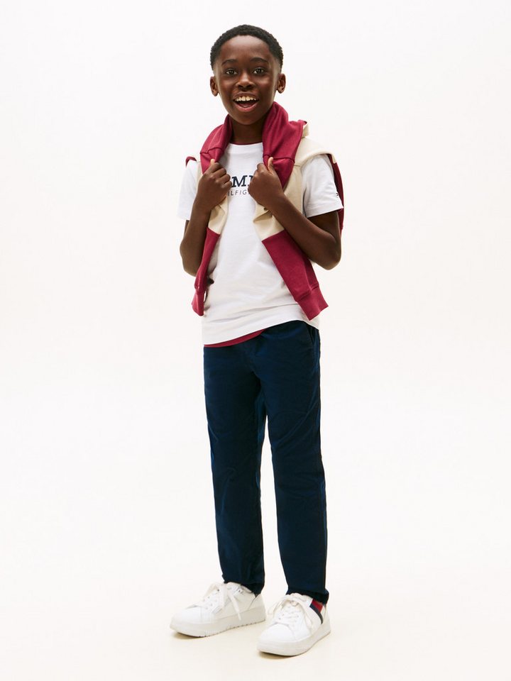 Tommy Hilfiger T-Shirt Regular fit, für Kinder bis 16 Jahre, Druck – Bild 3 von 5