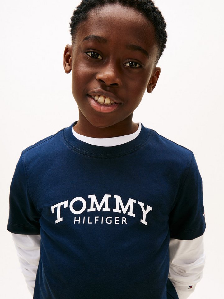 Tommy Hilfiger T-Shirt Regular fit, für Kinder bis 16 Jahre, Druck – Bild 2 von 5