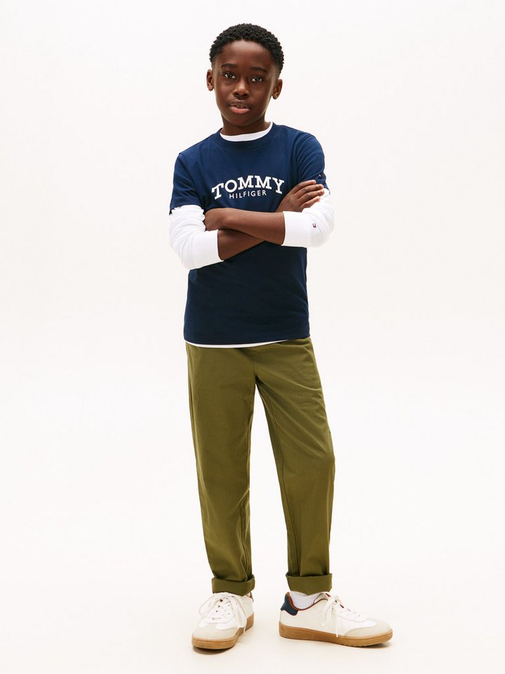 Tommy Hilfiger T-Shirt Regular fit, für Kinder bis 16 Jahre, Druck – Bild 3 von 5