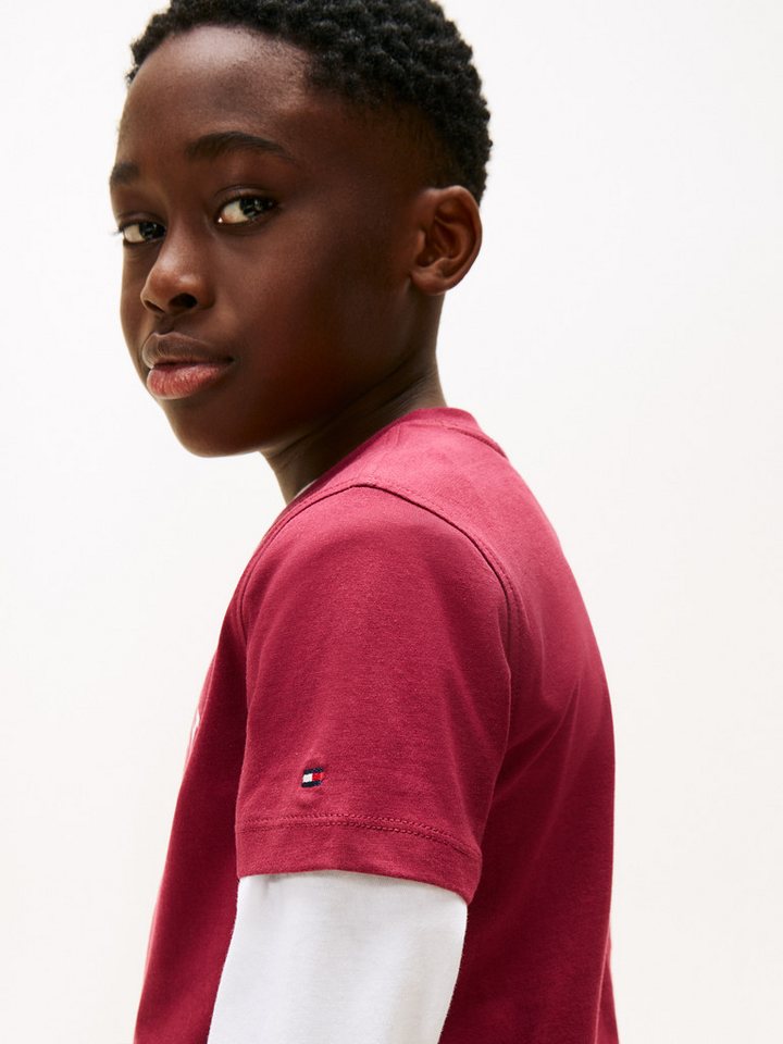 Tommy Hilfiger T-Shirt Regular fit, für Kinder bis 16 Jahre, Druck – Bild 2 von 5