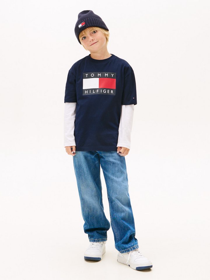 Tommy Hilfiger T-Shirt Regular fit, für Kinder bis 16 Jahre, Print – Bild 2 von 5