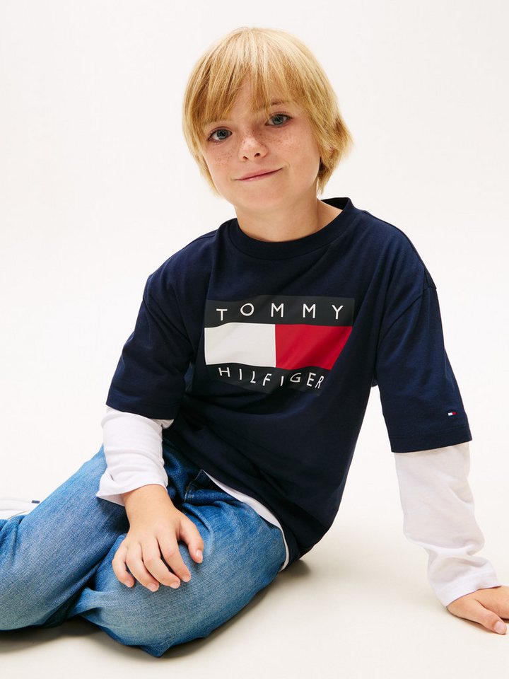 Tommy Hilfiger T-Shirt Regular fit, für Kinder bis 16 Jahre, Print – Bild 5 von 5