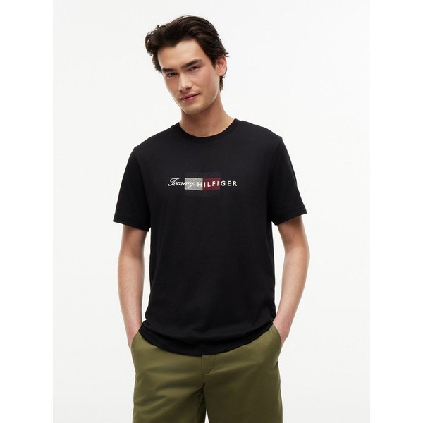 Tommy Hilfiger T-Shirt SCRIPT FLAG REGULAR TEE aus Jersey mit Flag-Grafik