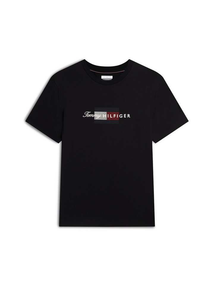 Tommy Hilfiger T-Shirt SCRIPT FLAG REGULAR TEE aus Jersey mit Flag-Grafik – Bild 5 von 5