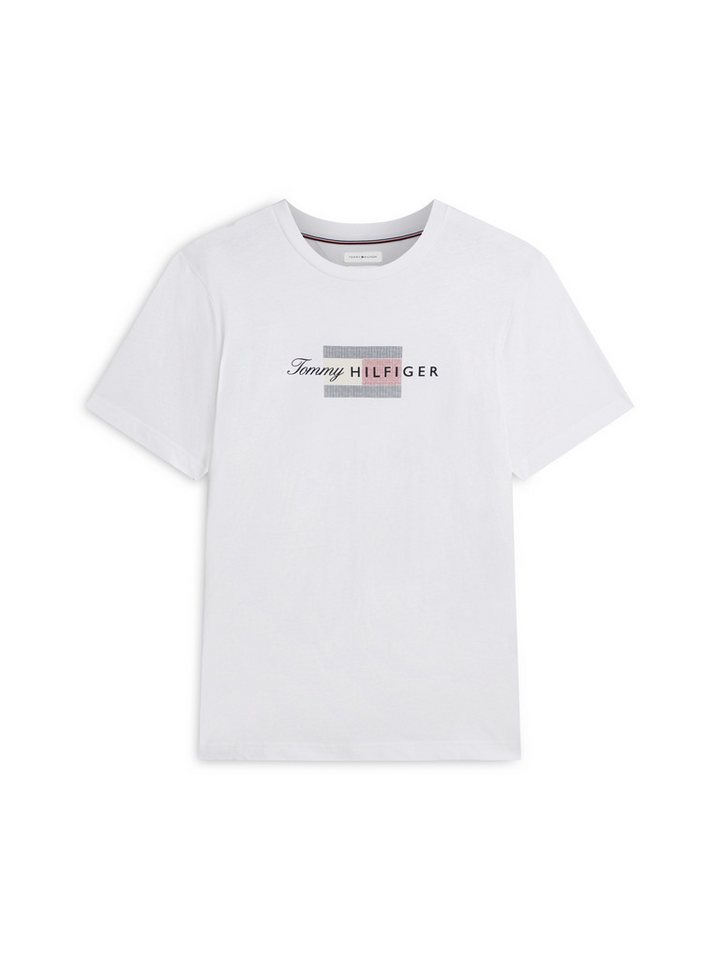 Tommy Hilfiger T-Shirt SCRIPT FLAG REGULAR TEE aus Jersey mit Flag-Grafik – Bild 5 von 5
