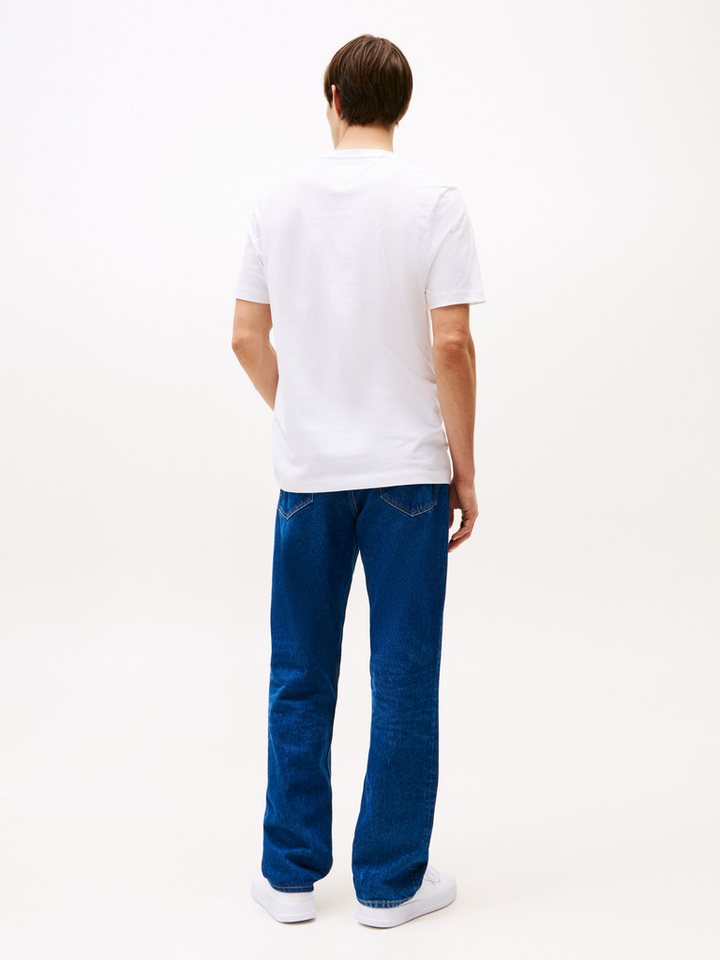 Tommy Hilfiger T-Shirt SCRIPT LOGO TEE mit aufgesticktem Logo – Bild 5 von 5