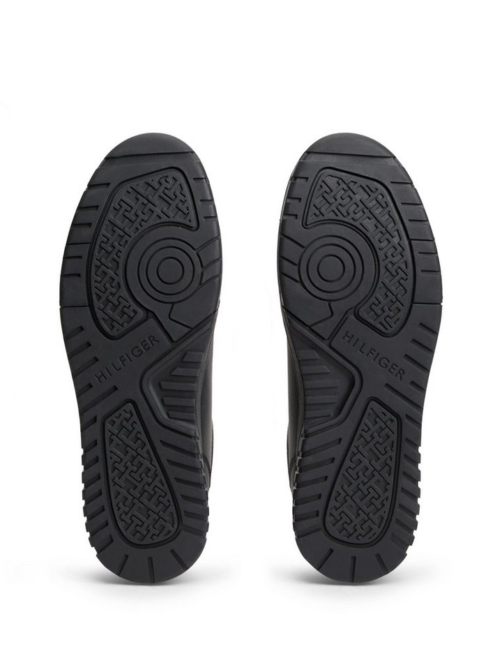 Tommy Hilfiger TH BASKET CORE LEATHER Sneaker Halbschuh, Schnürer mit Perforation am gepolsterten Schaftrand – Bild 3 von 5