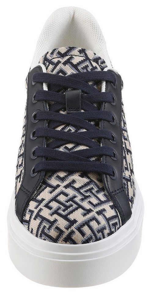 Tommy Hilfiger TH CHIC PLATFORM MONOGRAM Plateausneaker Freizeitzeitschuh, Halbschuh, Schnürschuh mit Allover-Logodruck – Bild 4 von 5