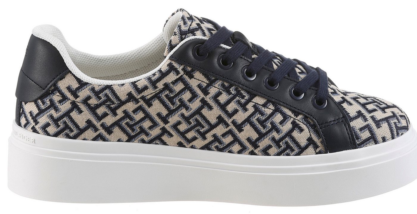 Tommy Hilfiger TH CHIC PLATFORM MONOGRAM Plateausneaker Freizeitzeitschuh, Halbschuh, Schnürschuh mit Allover-Logodruck – Bild 5 von 5