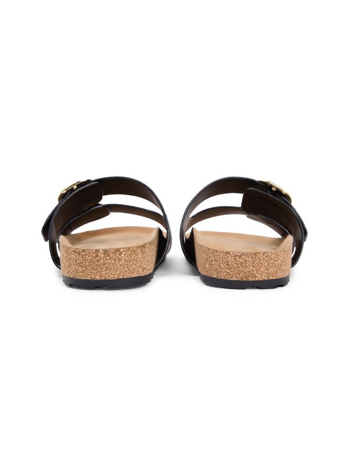 Tommy Hilfiger TH CLASSIC CORK SANDAL LEATHER Pantolette Sommerschuh, Schlupfschuh, Flat mit Logoemblem – Bild 3 von 5