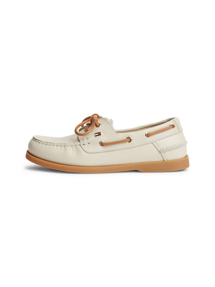Tommy Hilfiger TH FLAG BOAT SHOE CORE LEATHER Bootsschuh Schnürschuh, Sommerschuh mit modischen Durchzügen – Bild 5 von 5