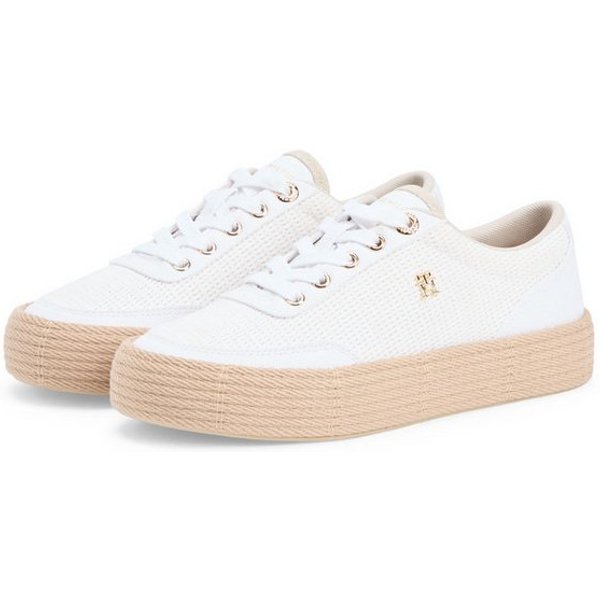 Tommy Hilfiger TH FOXING PLATFORM ROPE Plateausneaker Freizeitschuh, Schnürer, Halbschuh mit TH-Schmuckelement