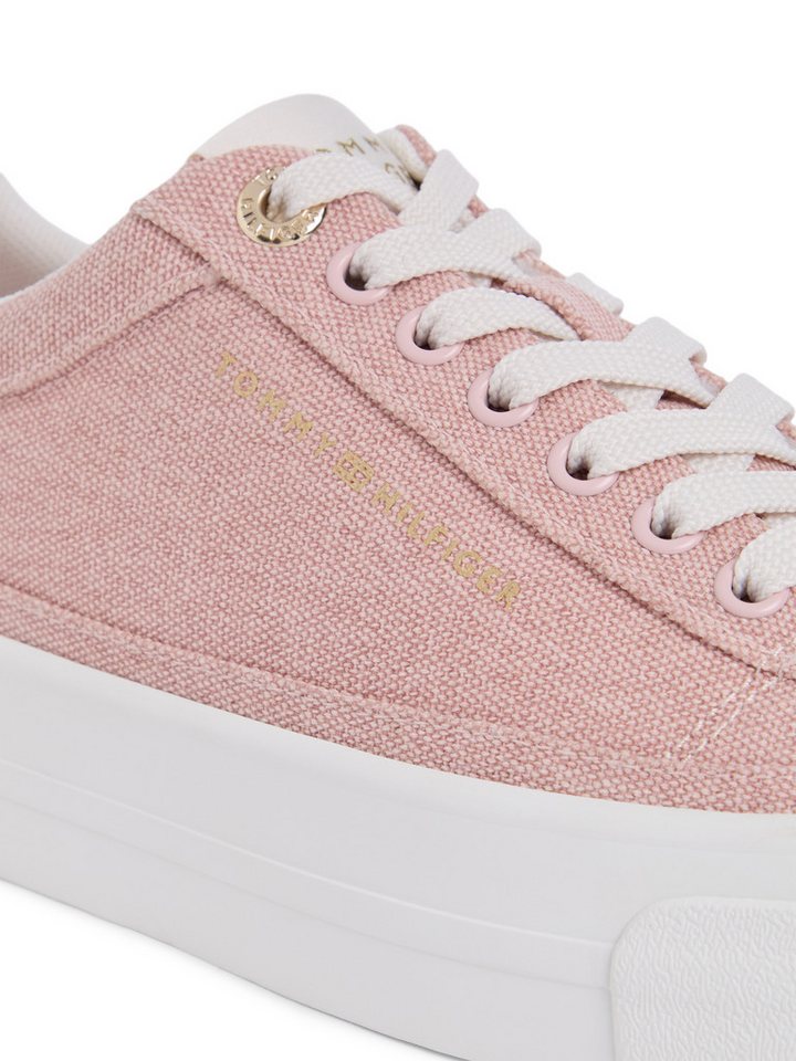 Tommy Hilfiger TH FOXING PLATFORM WASHED CANVAS Plateausneaker Freizeitschuh, Halbschuh, Schnürschuh im angesagten Jeans-Look – Bild 2 von 5
