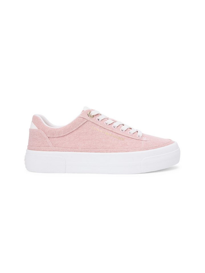 Tommy Hilfiger TH FOXING PLATFORM WASHED CANVAS Plateausneaker Freizeitschuh, Halbschuh, Schnürschuh im angesagten Jeans-Look – Bild 4 von 5