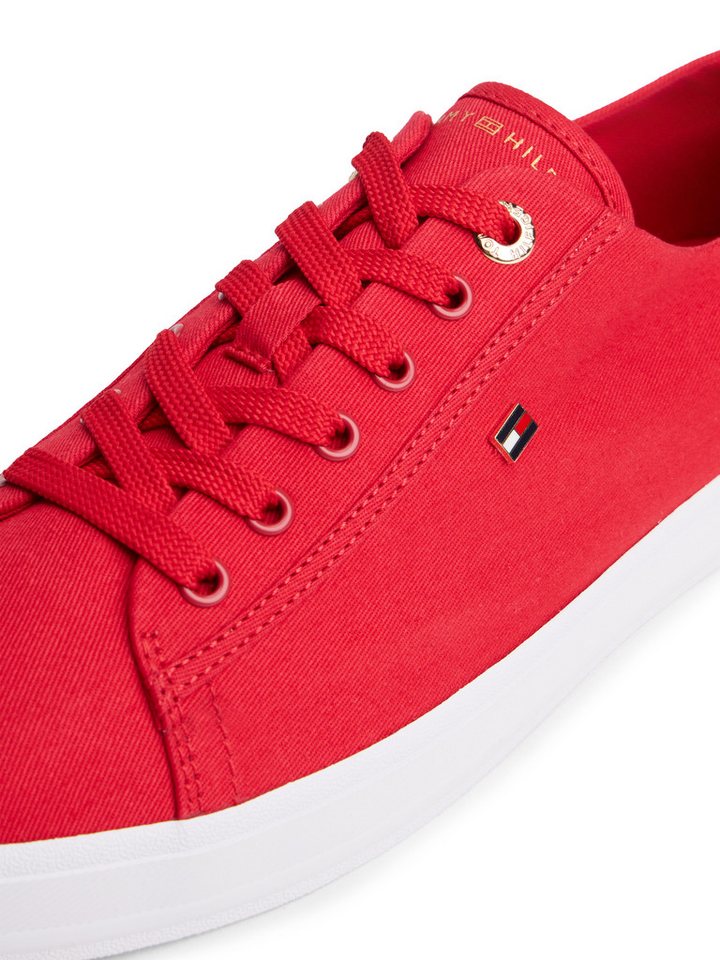 Tommy Hilfiger TH FOXING SNEAKER CANVAS Plateausneaker Freizeitschuh, Halbschuh, Schnürer mit Logostickerei - schmale Form – Bild 2 von 5