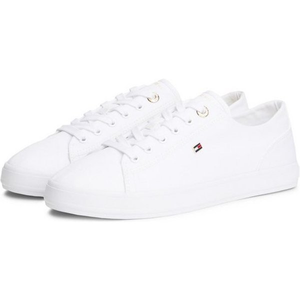 Tommy Hilfiger TH FOXING SNEAKER CANVAS Plateausneaker Freizeitschuh, Halbschuh, Schnürer mit Logostickerei - schmale Form