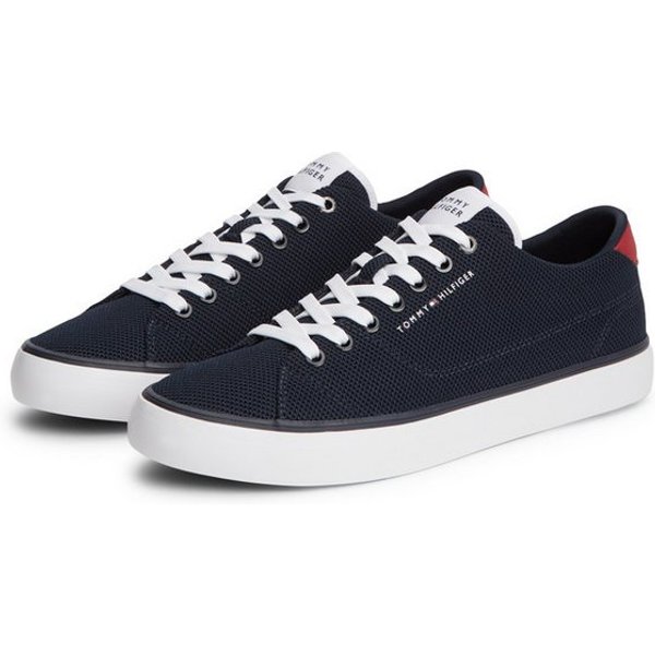 Tommy Hilfiger TH HI VULC CORE LOW SUMMER MESH Sneaker Freizeitschuh, Halbschuh, Schnürschuh mit Kontrastbesätzen