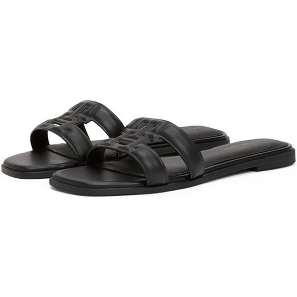 Tommy Hilfiger TH LOGO STRAP MULE Pantolette Bequemschuh, Sommerschuh, Flats mit TH-Logo als Schnalle