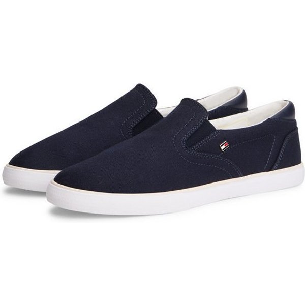 Tommy Hilfiger TH LOW PROFILE SLIP ON Slipper Freizeitschuh, Loafer, Slipper mit edlem Logoemblem
