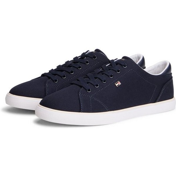 Tommy Hilfiger TH LOW PROFILE VULC CANVAS Plateausneaker Halbschuh, Schnürer, Freizeitschuh mit gepolstertem Schaftrand