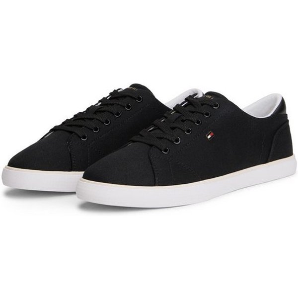 Tommy Hilfiger TH LOW PROFILE VULC CANVAS Plateausneaker Halbschuh, Schnürer, Freizeitschuh mit gepolstertem Schaftrand