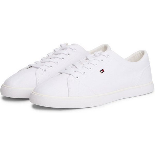 Tommy Hilfiger TH LOW PROFILE VULC CANVAS Plateausneaker Halbschuh, Schnürer, Freizeitschuh mit gepolstertem Schaftrand