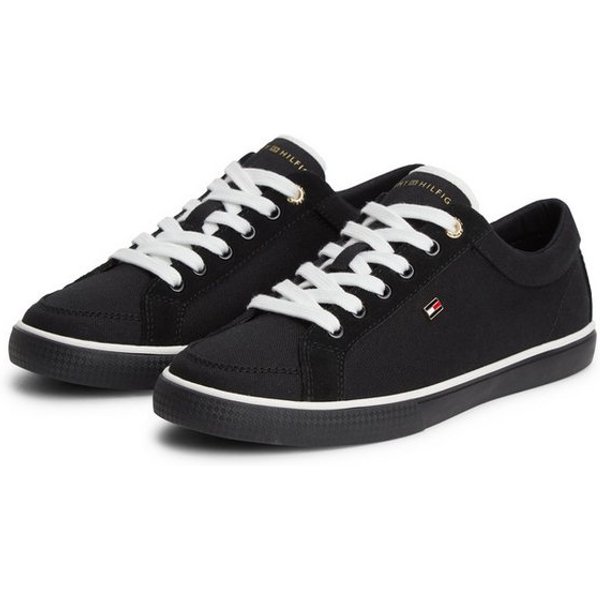 Tommy Hilfiger TH LOW VULC Sneaker Freizeitschuh, Schnürschuh mit Logoschriftzug an der Schuhzunge