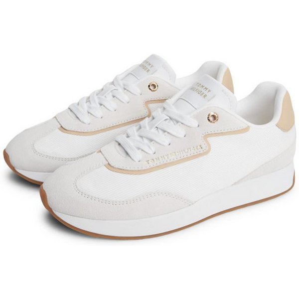 Tommy Hilfiger TH RETRO RUNNER MIX Sneaker Freizeitschuh, Halbschuh, Schnürschuh mit seitlicher Logoprägung