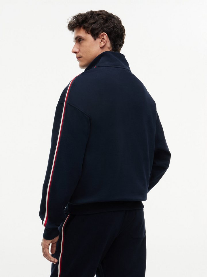 Tommy Hilfiger Underwear Sweatshirt HALF BUTTON DOWN mit Global-Streifen und Knöpfen – Bild 3 von 5