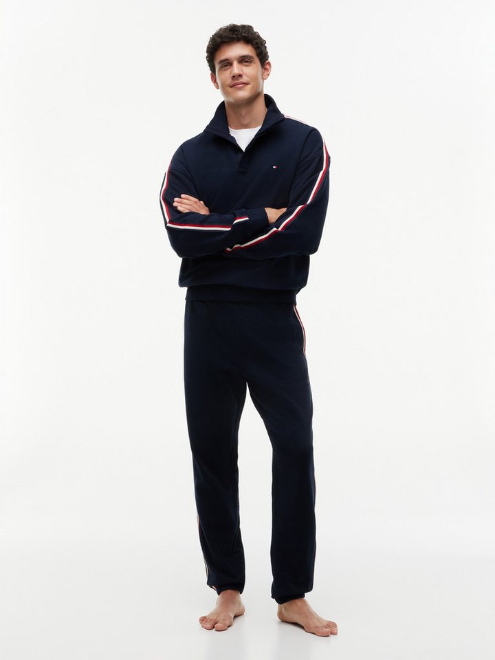 Tommy Hilfiger Underwear Sweatshirt HALF BUTTON DOWN mit Global-Streifen und Knöpfen – Bild 4 von 5