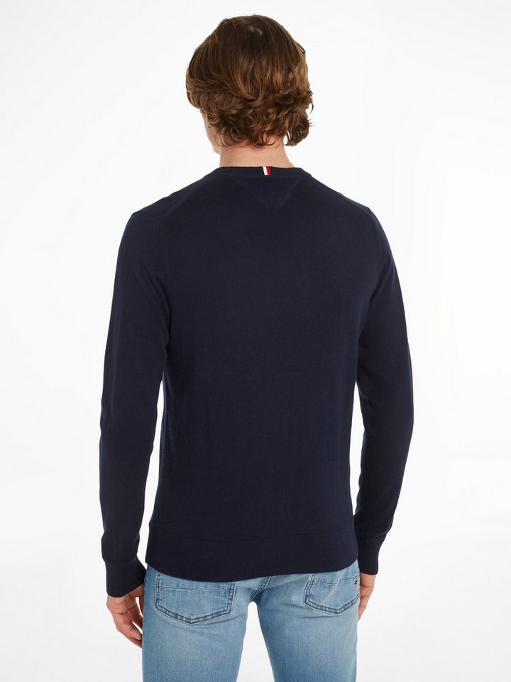 Tommy Hilfiger V-Ausschnitt-Pullover PIMA ORG CTN CASHMERE V NECK – Bild 3 von 5