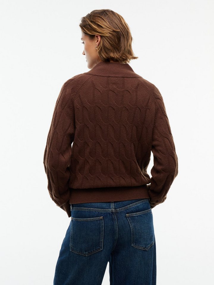 Tommy Hilfiger Wollpullover SOFT WOOL CABLE MK-NK HENLEY Wolle, mit Zopfmuster – Bild 3 von 5