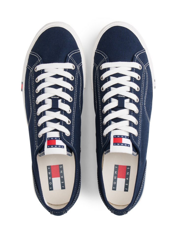 Tommy Jeans ARCHIVE VULC Y2K Sneaker Freizeitschuh, Halbschuh, Schnürschuh mit Logoflagge im Plateau – Bild 5 von 5