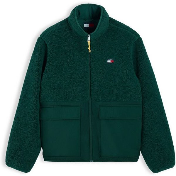 Tommy Jeans Fellimitatjacke ESSENTIAL MIX TEDDY JACKET Regular fit mit Stehkragen