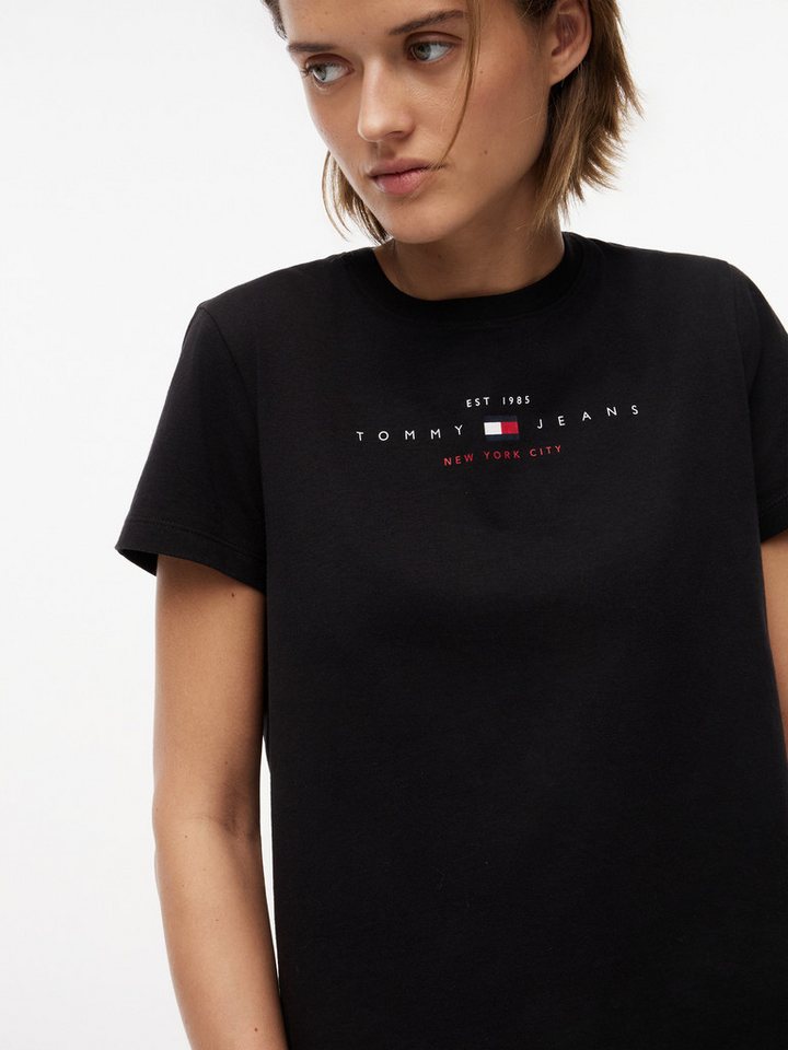 Tommy Jeans Kurzarmshirt TJW REG US LINEAR SS TEE Baumwollmischung, regular fit, Logo – Bild 3 von 5