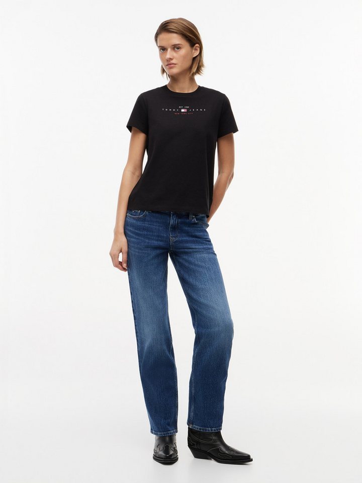 Tommy Jeans Kurzarmshirt TJW REG US LINEAR SS TEE Baumwollmischung, regular fit, Logo – Bild 4 von 5
