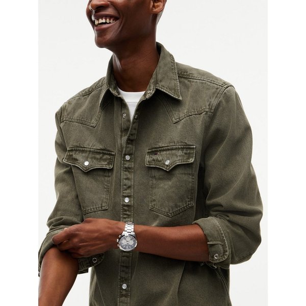 Tommy Jeans Langarmhemd REGULAR WASHED WESTERN SHIRT Regular fit mit Hemdkragen